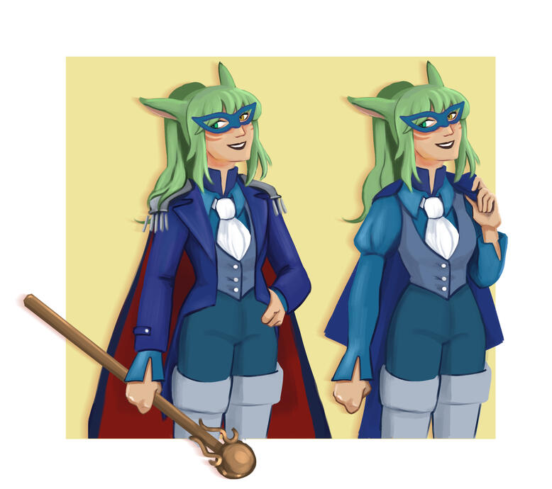 Blue mage outfits